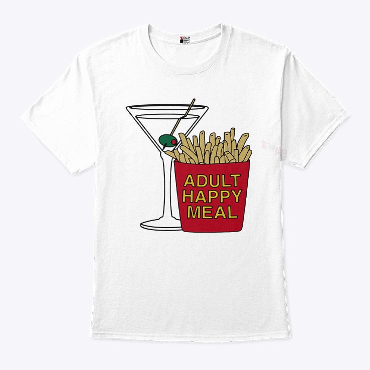 Adult Happy Meal Martini And Fries Shirt
