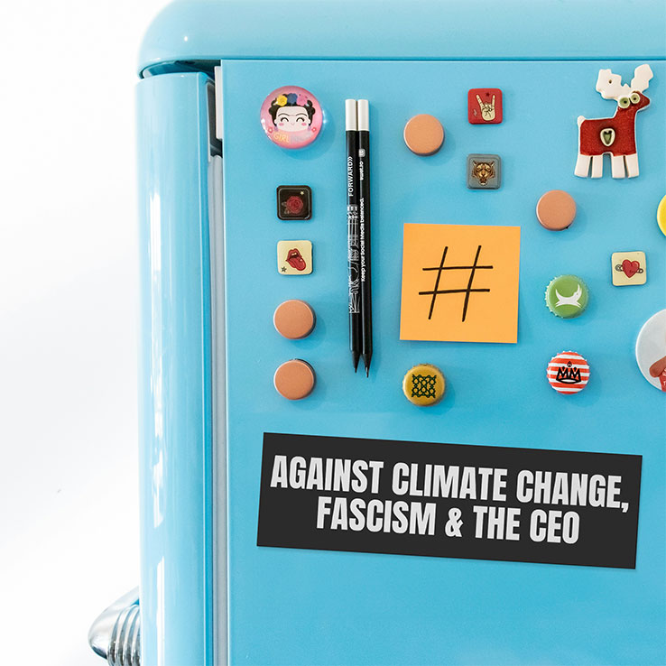 Against Climate Change Fascism & The Ceo Anti Elon Car Magnet