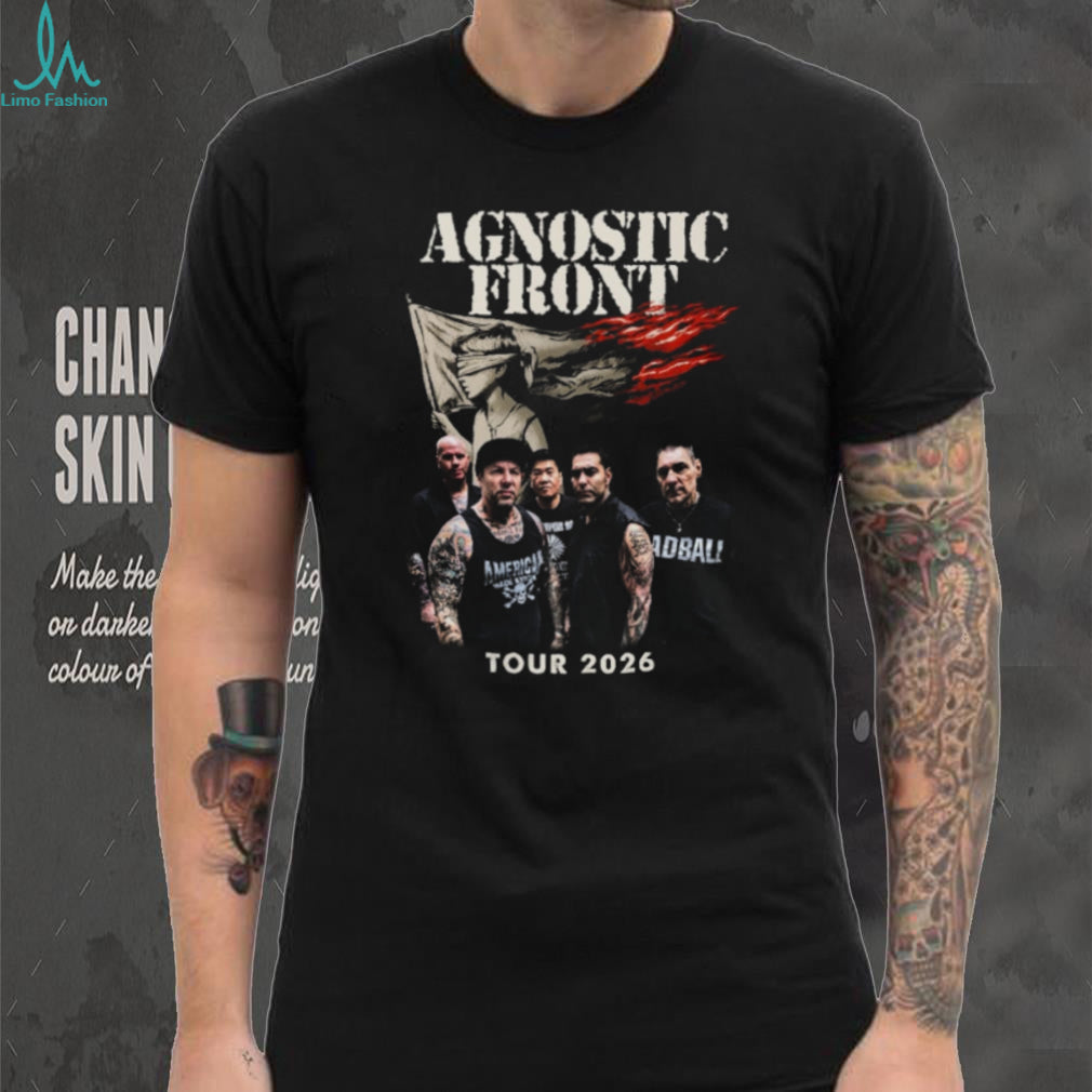 Agnostic Front Tour 2026 Band Photo Black T Shirt