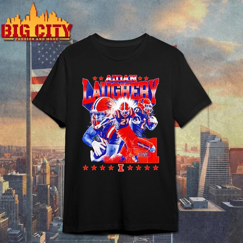 Aidan Laughery Illinois Football NCAA Legends player collage Shirt