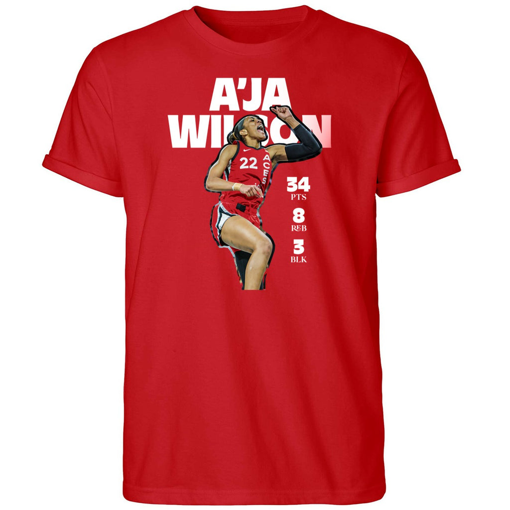 A’ja Wilson 34 Pts 8 Reb 3 Blk Shirt