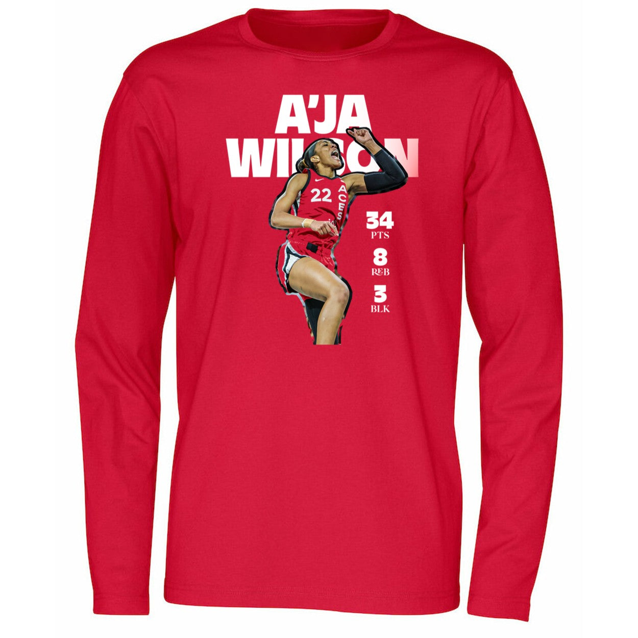 A’ja Wilson 34 Pts 8 Reb 3 Blk Shirt