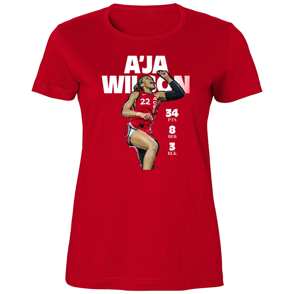 A’ja Wilson 34 Pts 8 Reb 3 Blk Shirt