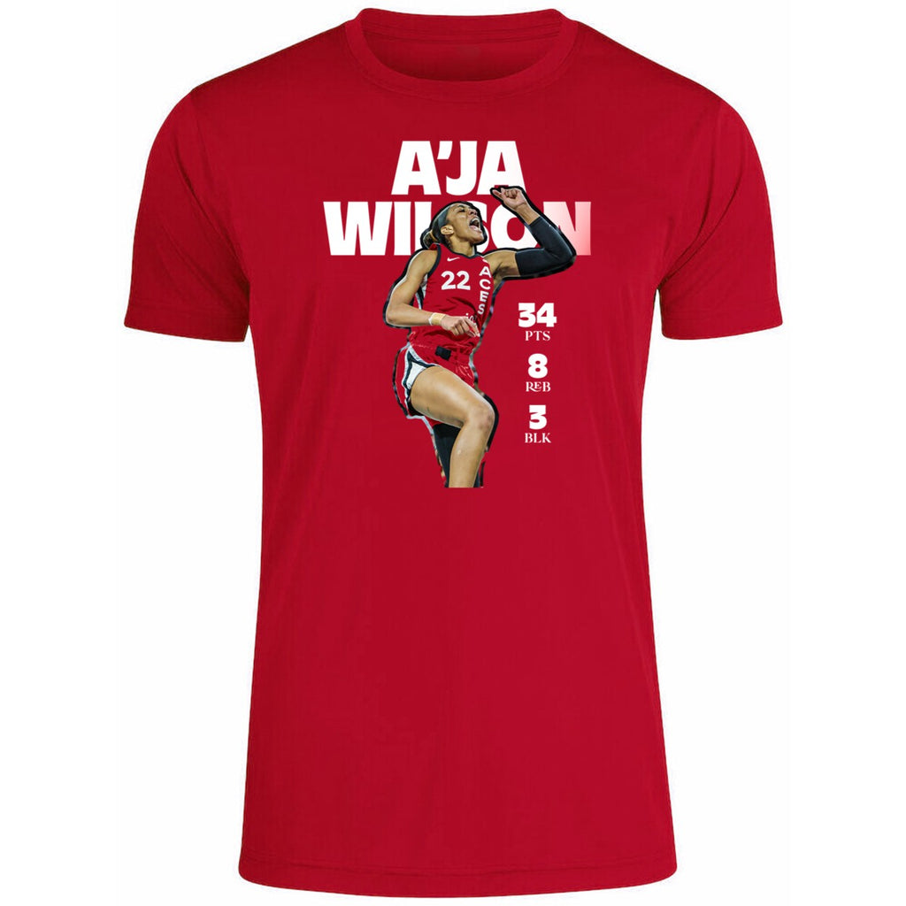A’ja Wilson 34 Pts 8 Reb 3 Blk Shirt
