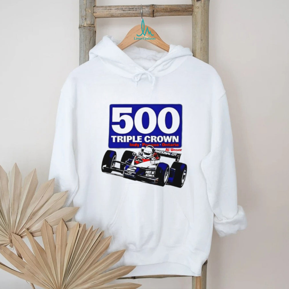 Al Unser 500 Triple Crown Indy Pocono Ontario Racing Vintage Graphic T Shirt