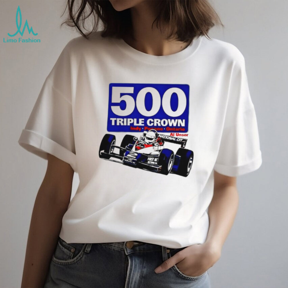 Al Unser 500 Triple Crown Indy Pocono Ontario Racing Vintage Graphic T Shirt