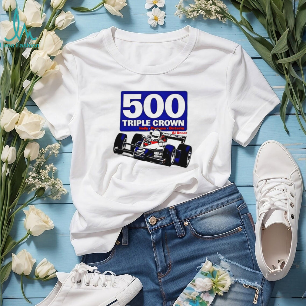 Al Unser 500 Triple Crown Indy Pocono Ontario Racing Vintage Graphic T Shirt