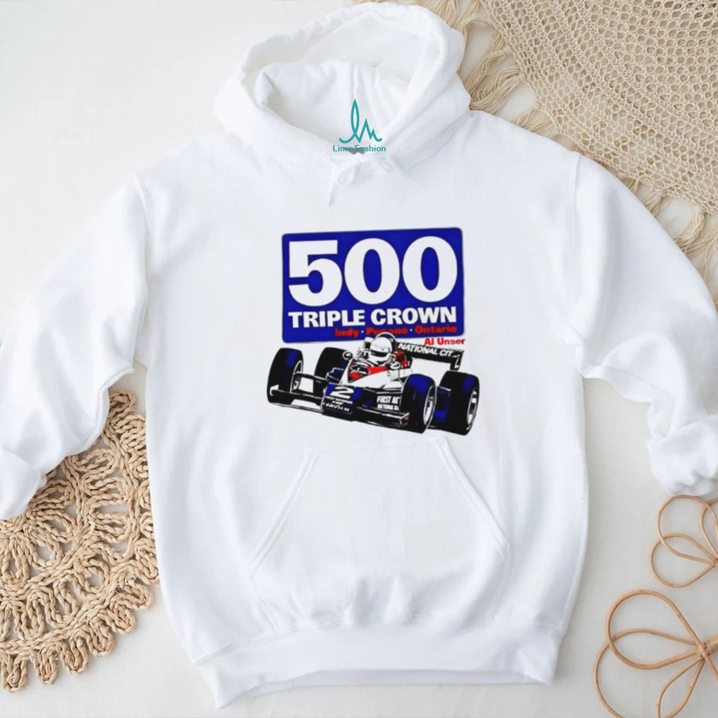 Al Unser 500 Triple Crown Indy Pocono Ontario Racing Vintage Graphic T Shirt