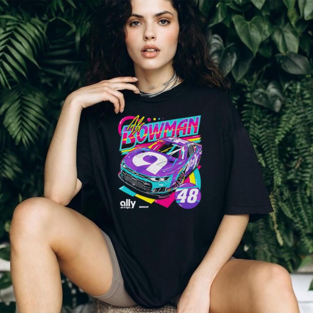 Alex Bowman NASCAR Ally Number 48 Racing Retro Neon Style Fan Men Women T Shirt