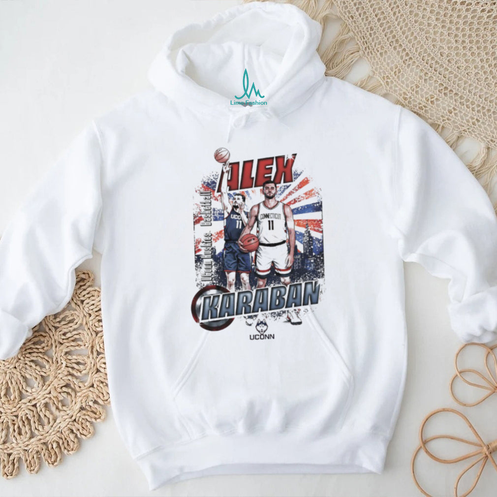 Alex Karaban UConn Huskies Basketball Star Graphic Tribute T Shirt