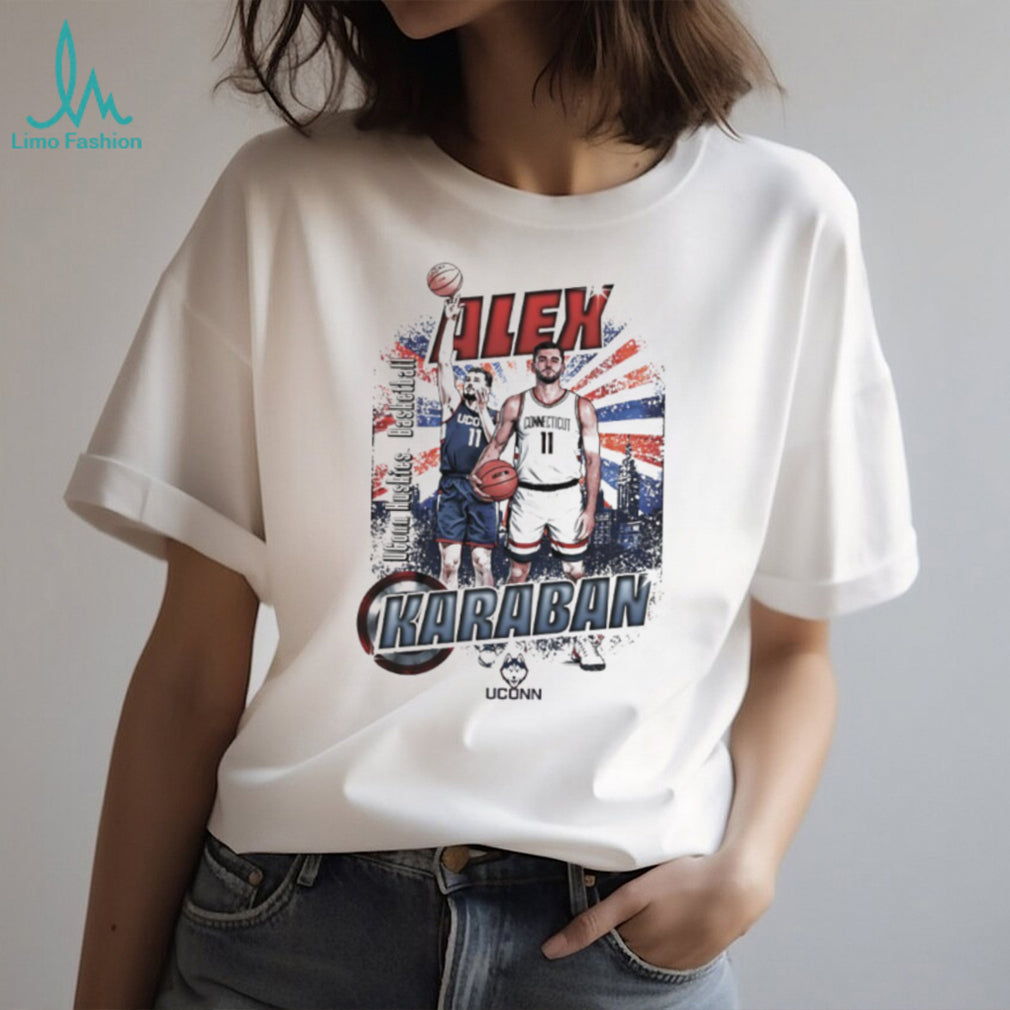 Alex Karaban UConn Huskies Basketball Star Graphic Tribute T Shirt