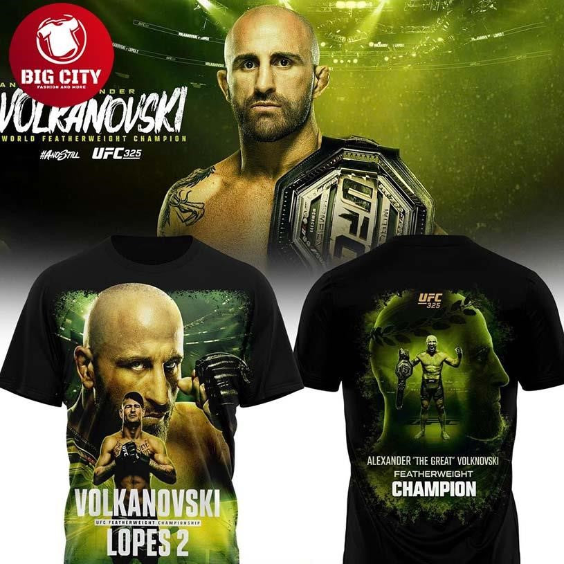 Alexander Volkanovski UFC 325 Featherweight Champion 2026 Two Sided Shirt