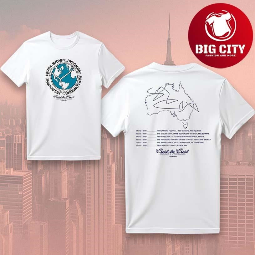 Ali East to East Australia Tour Globe Two Sided Shirt