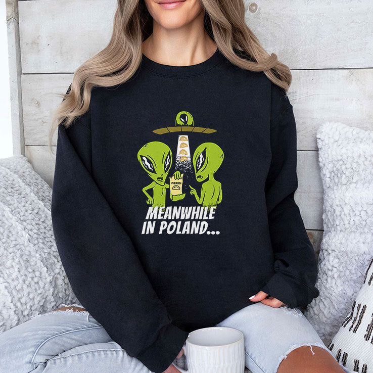 Alien Abduction Pierogi Polish Meanwhile In Poland Shirt