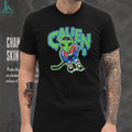 Alien Hockey Player Mascot Funny Slime Graphic T Shirt