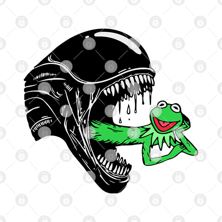 Alien Kermit The Frog T Shirt