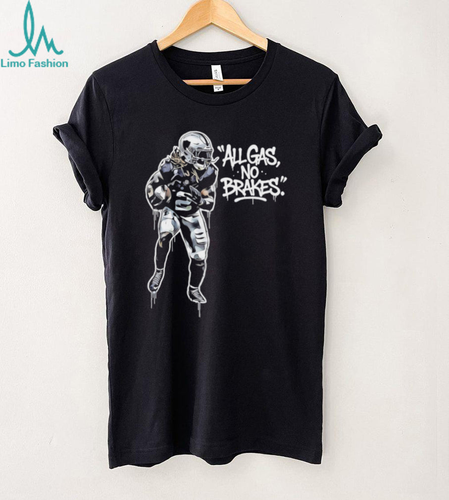 All Gas No Brakes Football Action Drip Graphic T Shirt