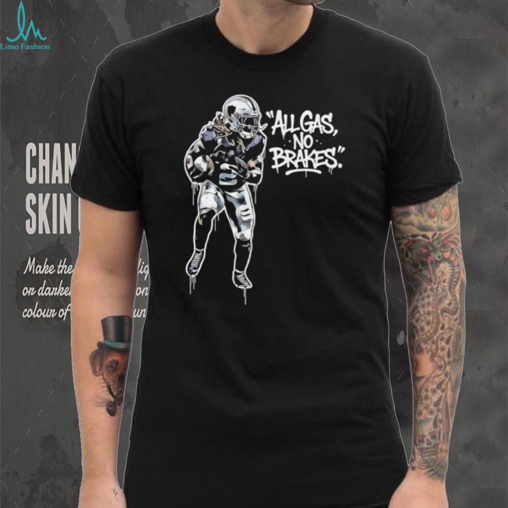 All Gas No Brakes Football Action Drip Graphic T Shirt
