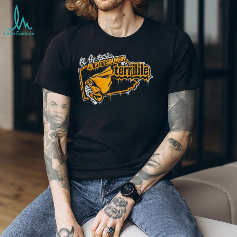 All The Towels In Pittsburgh Are Terrible Hockey Fan Rivalry Retro T Shirt