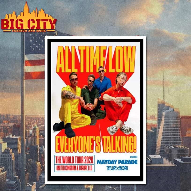 All Time Low The World Tour 2026 Poster Shirt