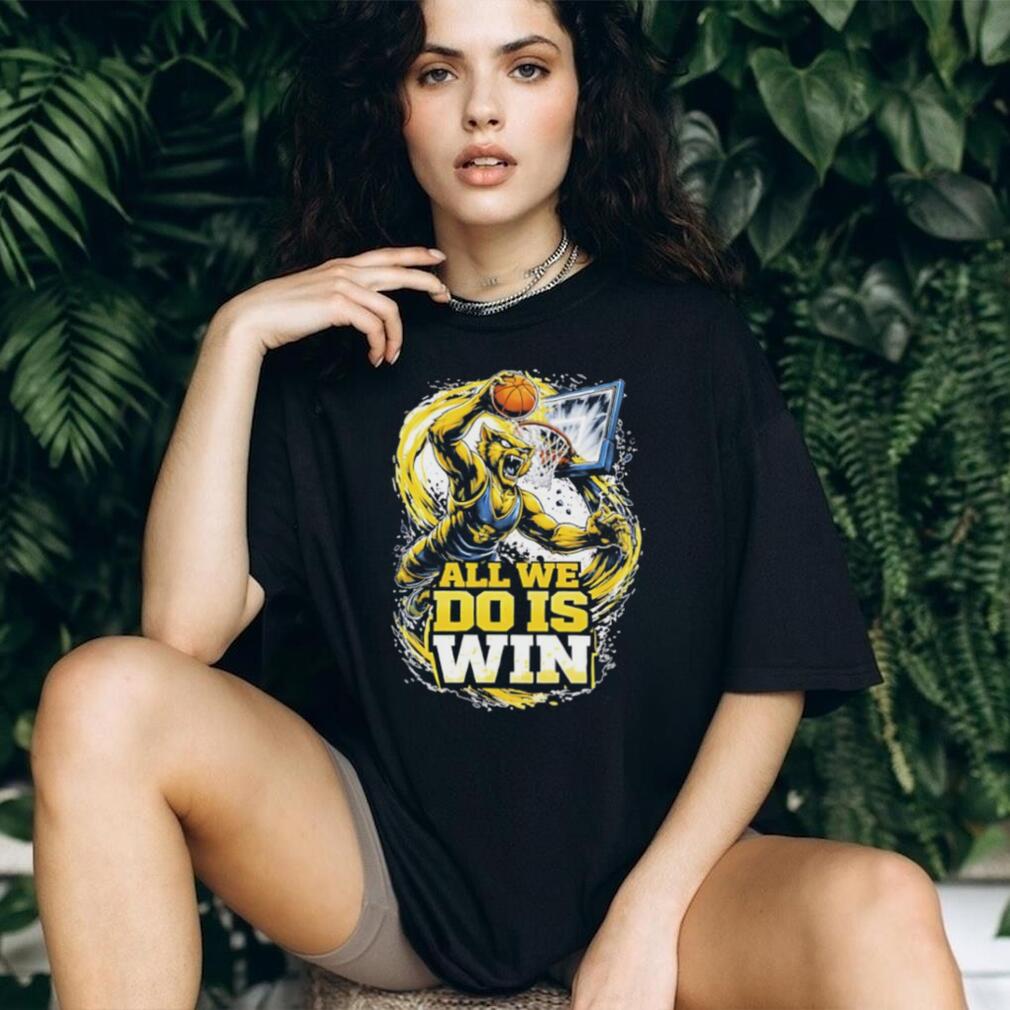 All We Do Is Win Basketball Slam Dunk Mascot Graphic T Shirt