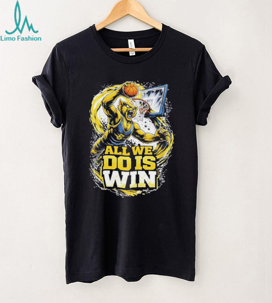 All We Do Is Win Basketball Slam Dunk Mascot Graphic T Shirt