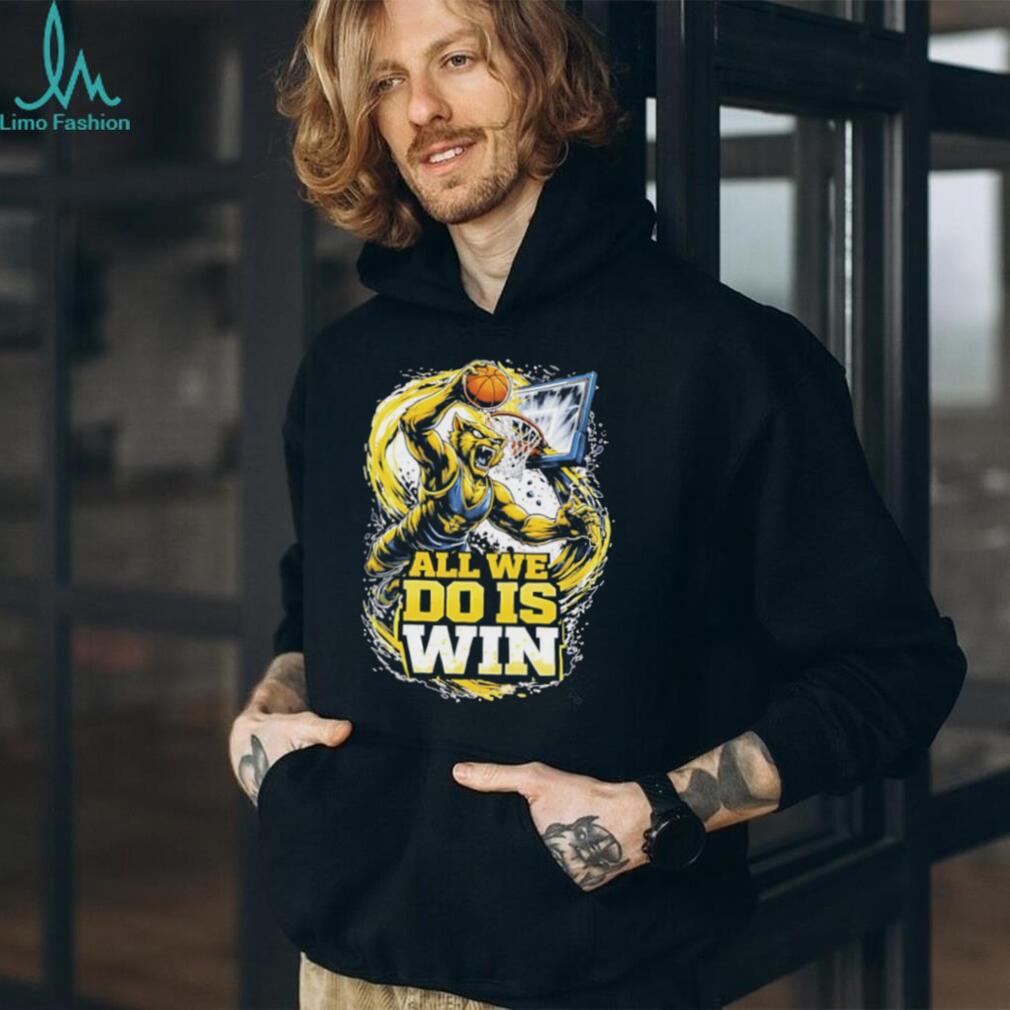 All We Do Is Win Basketball Slam Dunk Mascot Graphic T Shirt