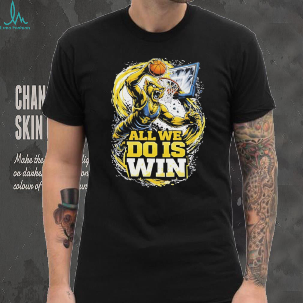 All We Do Is Win Basketball Slam Dunk Mascot Graphic T Shirt