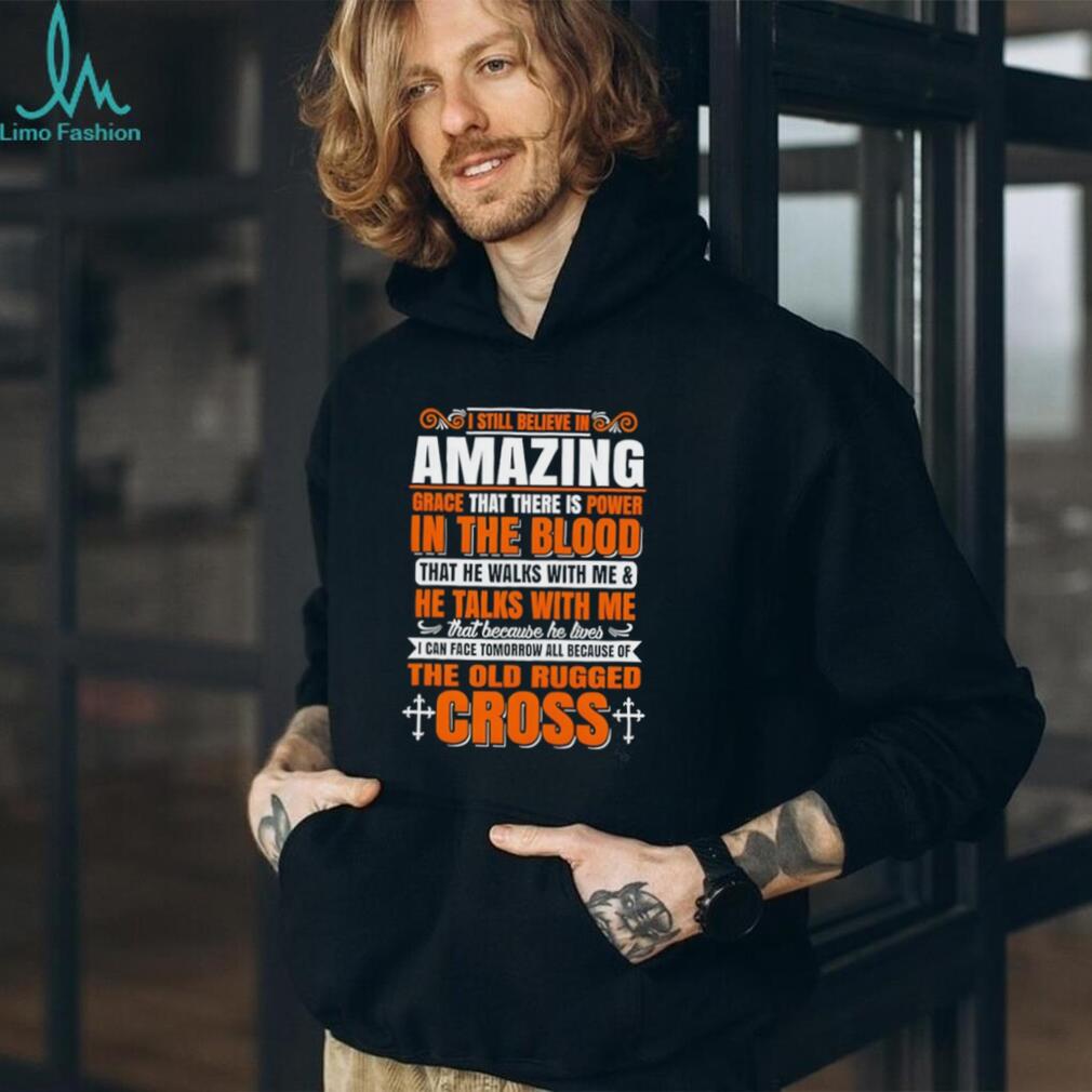 Amazing Grace Power In The Blood Old Rugged Cross Christian T Shirt