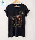 America 1776 2026 Patriotic Stained Glass Labradoodle Shirt