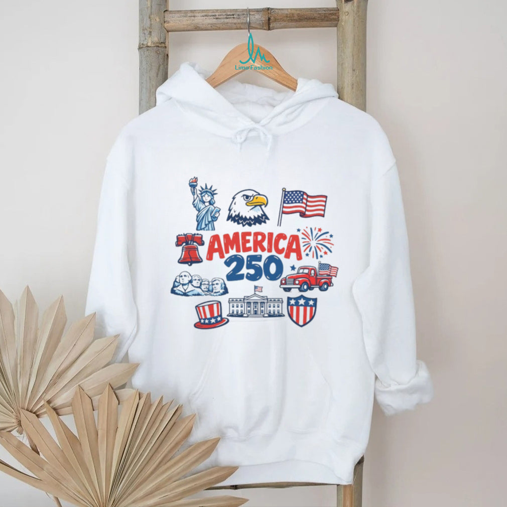 America 250 Semi Quincentennial Patriotic 1776 2026 Symbols T Shirt