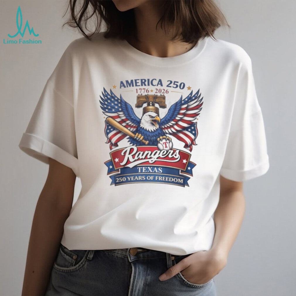 America 250 Texas Rangers 1776 2026 Patriotic Freedom Baseball T Shirt