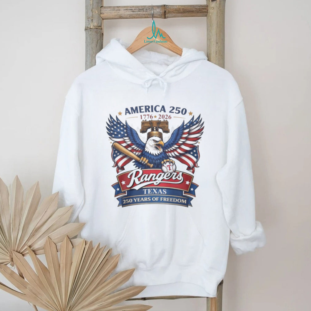 America 250 Texas Rangers 1776 2026 Patriotic Freedom Baseball T Shirt