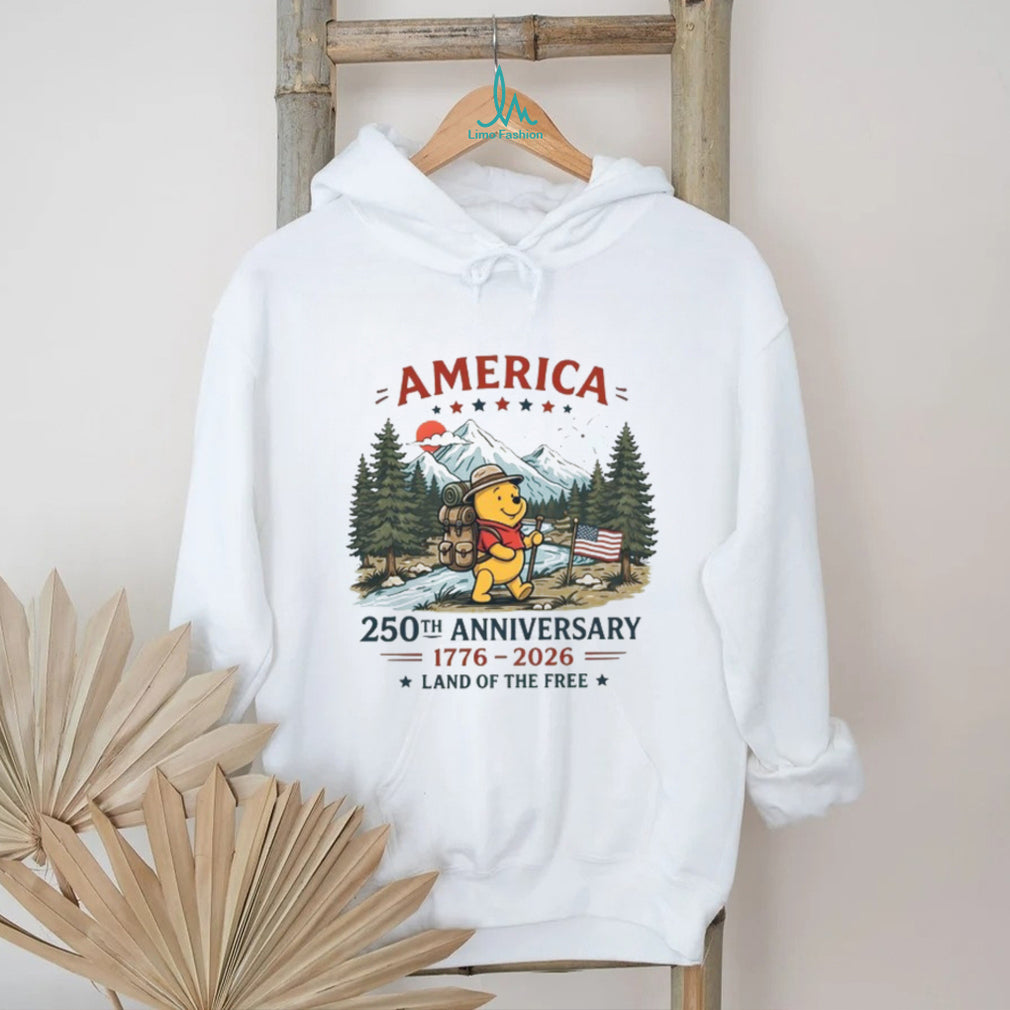 America 250th Anniversary 1776 2026 Pooh Hiking Patriotic T Shirt