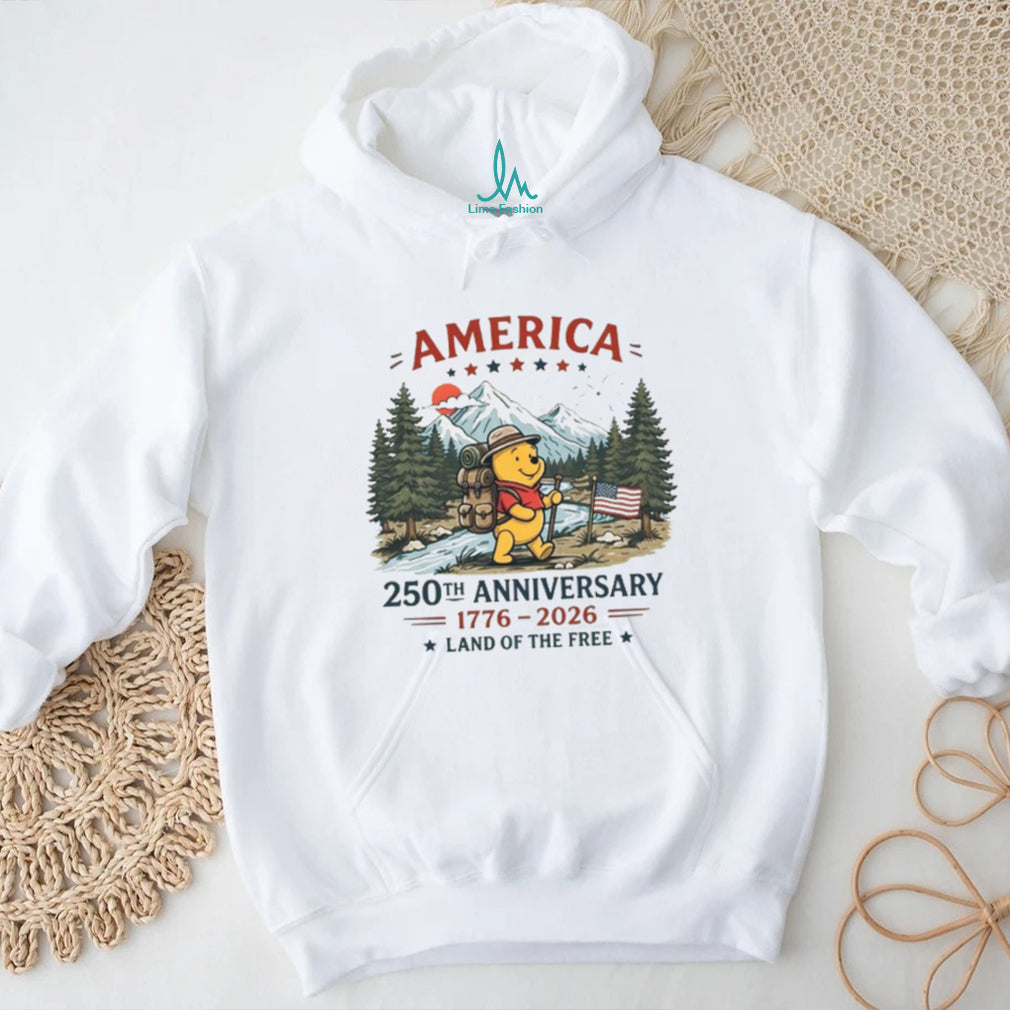 America 250th Anniversary 1776 2026 Pooh Hiking Patriotic T Shirt