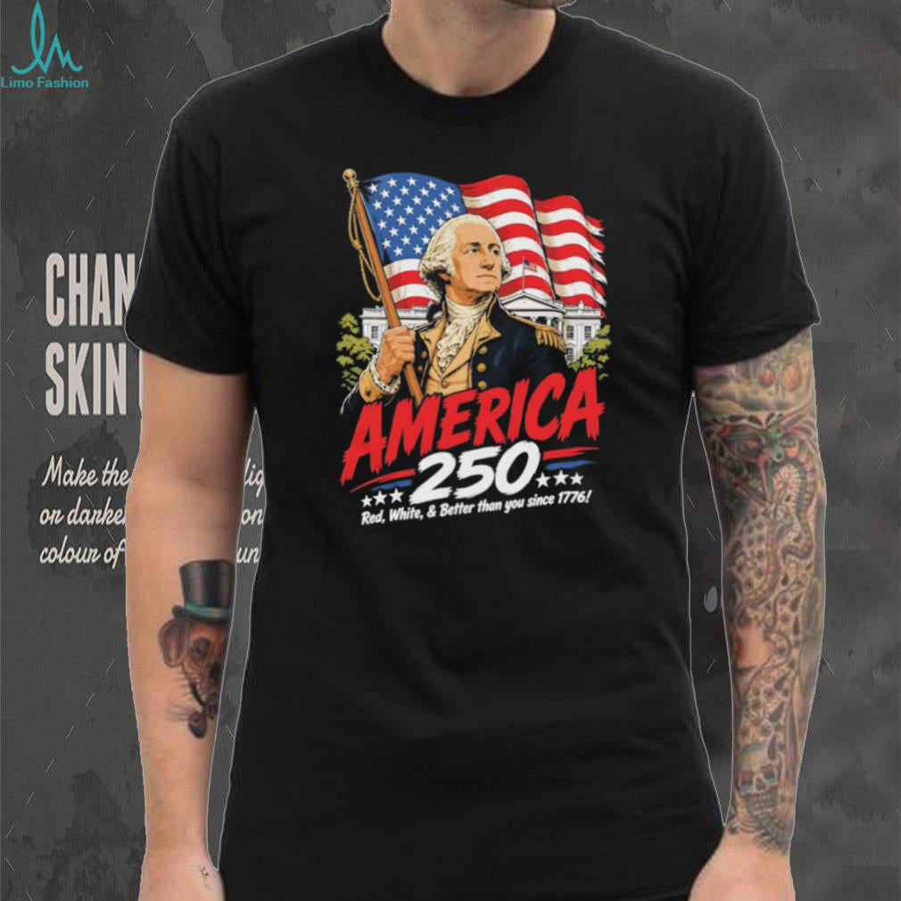 America 250th Anniversary George Washington Patriotic 1776 T Shirt