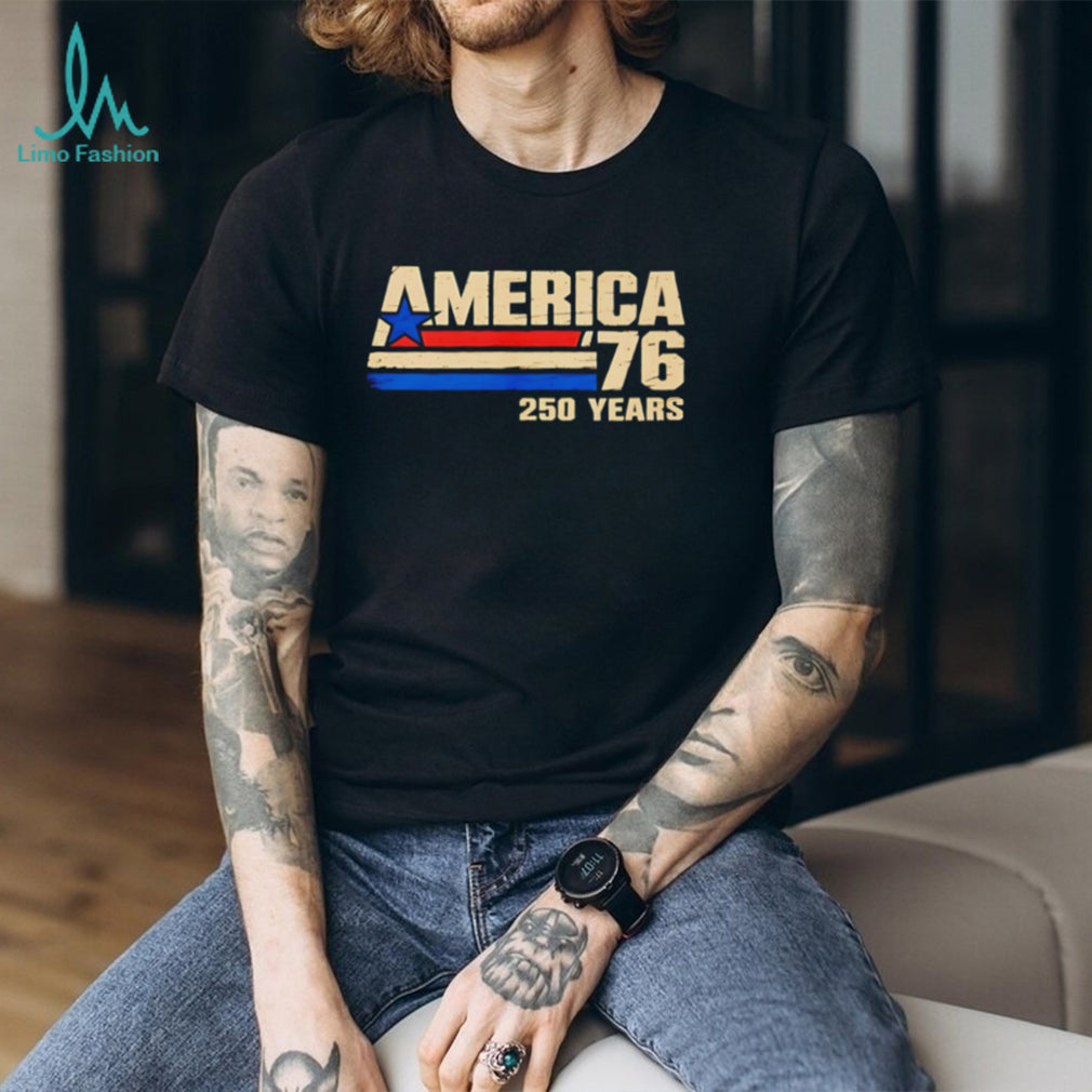 America 76 250 Years United States Bicentennial Anniversary Retro Patriotic Fourth of July Men T Shirt