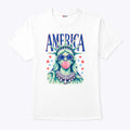 America Statue Of Liberty Blowing Bubble Gum 4th Of July Shirt