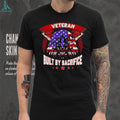 American Eagle Veteran Built By Sacrifice US Flag Patriot T Shirt