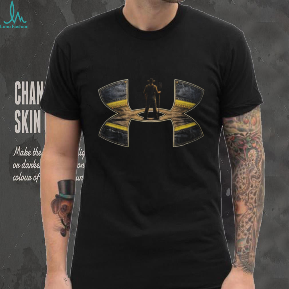 American Farmer Denim Pitchfork Harvest Graphic T Shirt