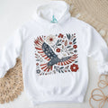 American Flag Eagle Folk Art Floral Wildflowers Patriotic T Shirt