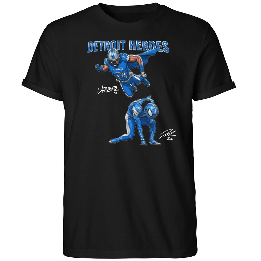 Amon Ra St Brown And Jahmyr Gibbs Detroit Heroes 2025 Shirt