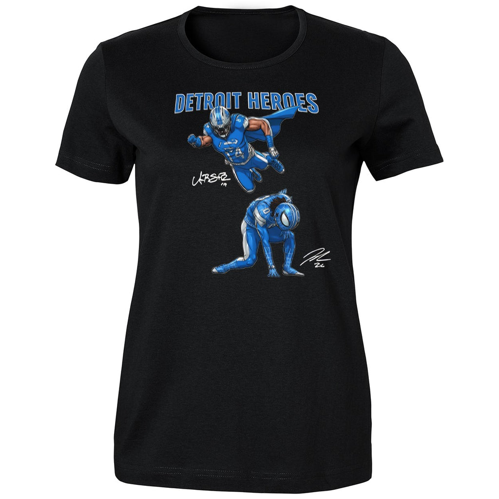 Amon Ra St Brown And Jahmyr Gibbs Detroit Heroes 2025 Shirt