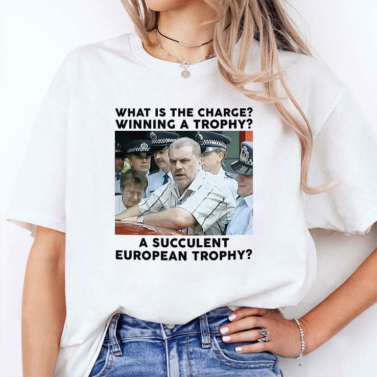Ange Postecoglou What Is The Charge Winning A Trophy A Succulent European Trophy Shirt