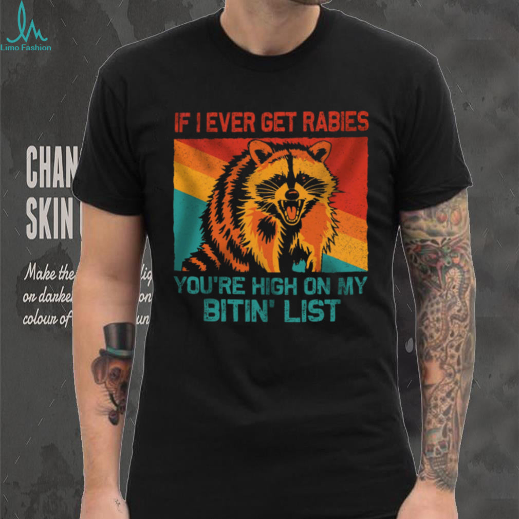 Angry Raccoon Retro Vintage Wildlife Humor Animal Shirt