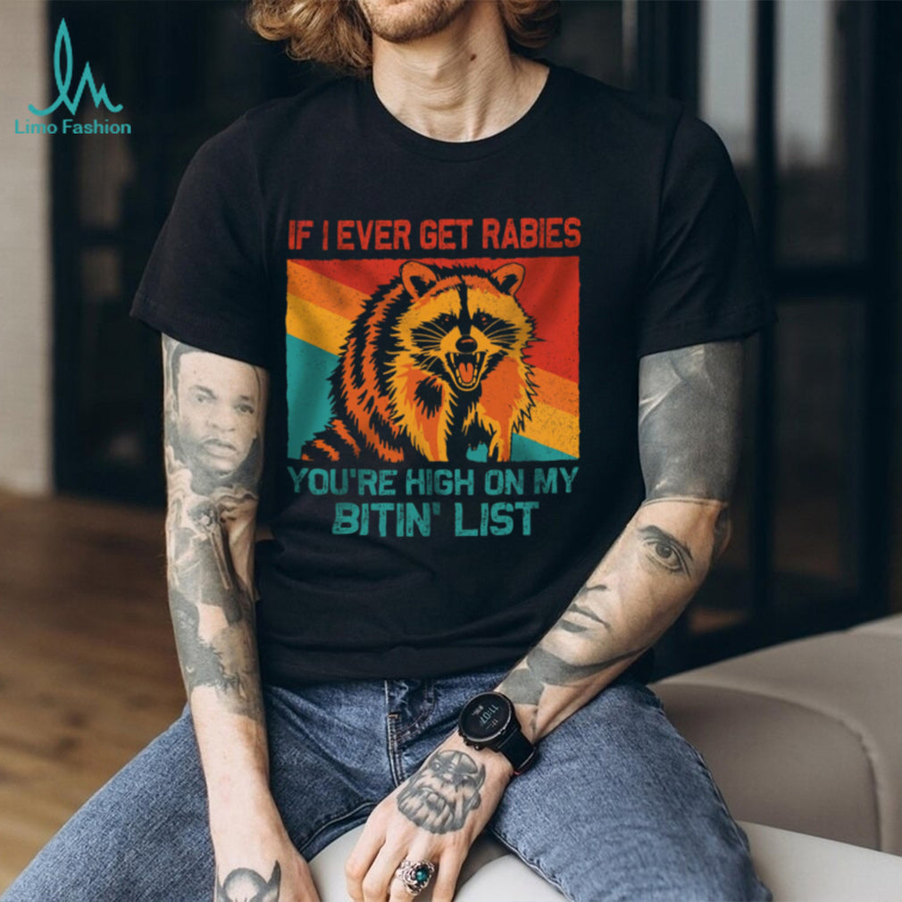 Angry Raccoon Retro Vintage Wildlife Humor Animal Shirt