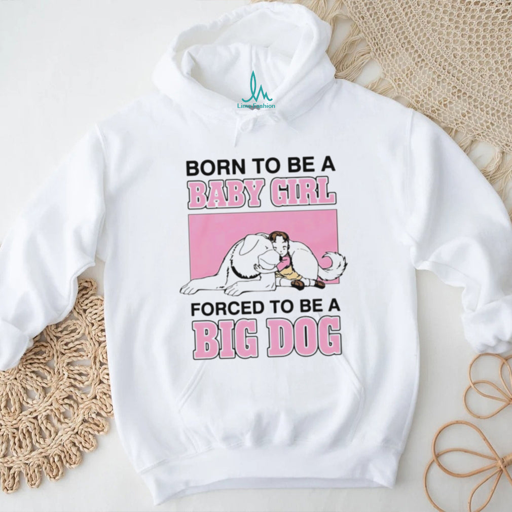 Anime Girl Hugging Big White Dog Parody Graphic T Shirt