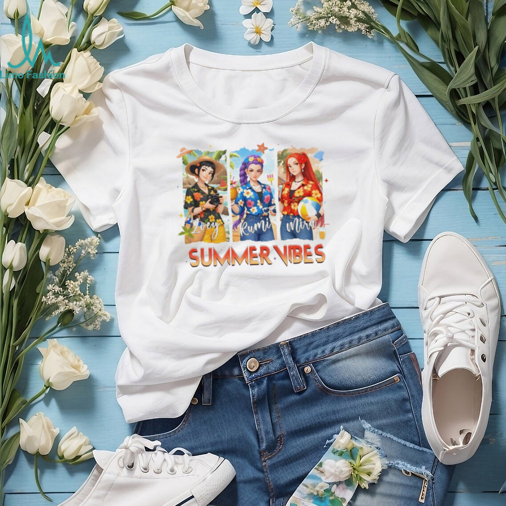 Anime Summer Vibes Beach Girls Zoey Rumi Mira Floral T Shirt