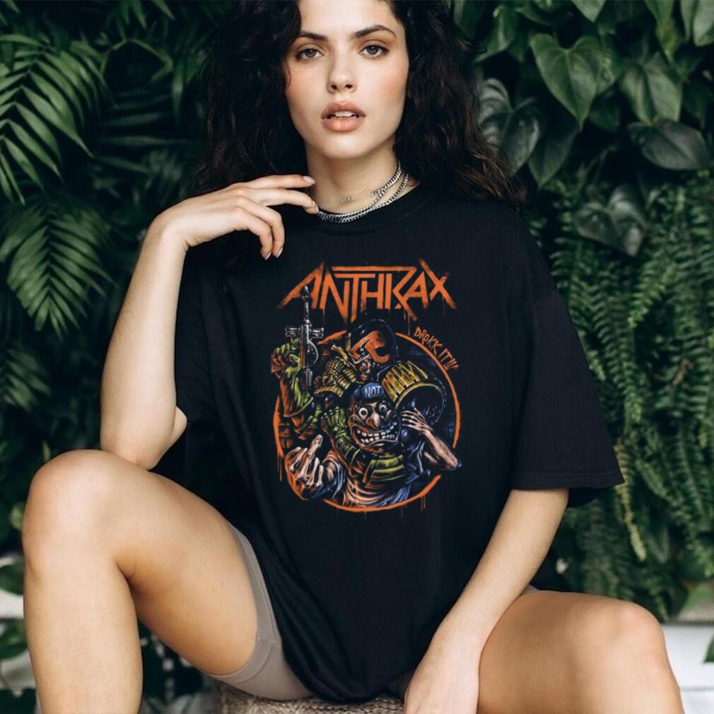 Anthrax Judge Dredd Drokk It Not Man Crossover Black T Shirt