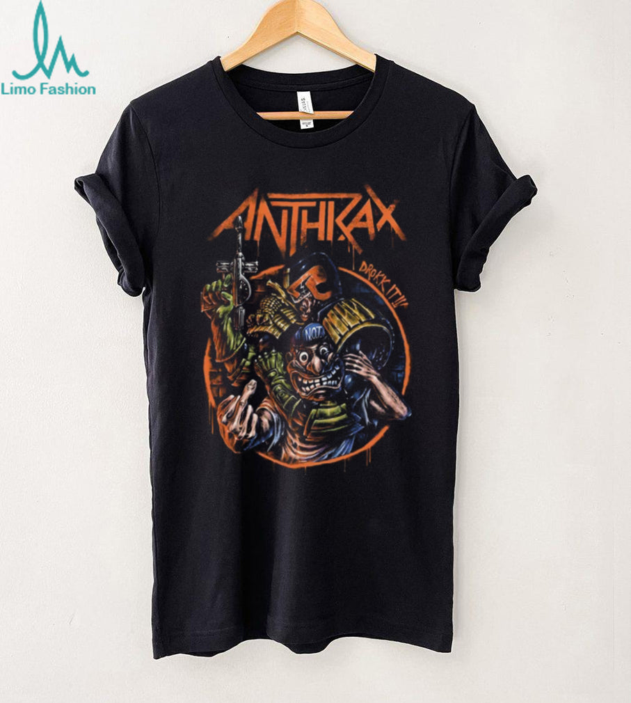 Anthrax Judge Dredd Drokk It Not Man Crossover Black T Shirt